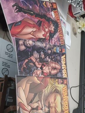 Vampriella 3 Comic Set .Comic Book Covers - Red and Black Artwork